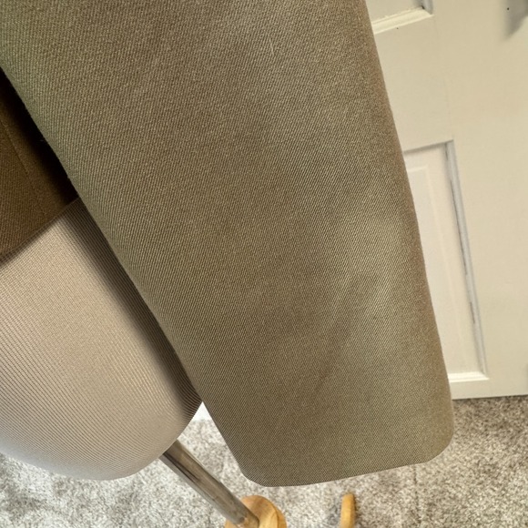 ZARA Cropped Lapel Blazer Taupe Brown Tailored Blazer Open Front Womens Academia - Picture 5 of 16